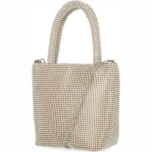 Jessica McClintock Crystal Embellished Chase Top Handle Mini Tote Bag